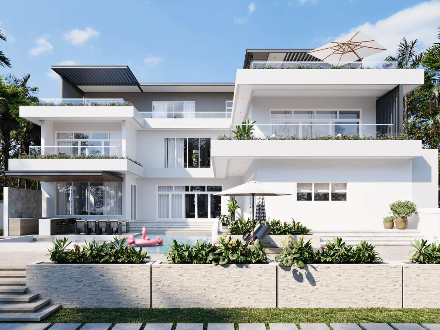Villa QAG residential complex architectural design, Jabi Lake, Abuja